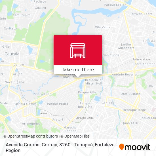 Mapa Avenida Coronel Correia, 8260 - Tabapuá