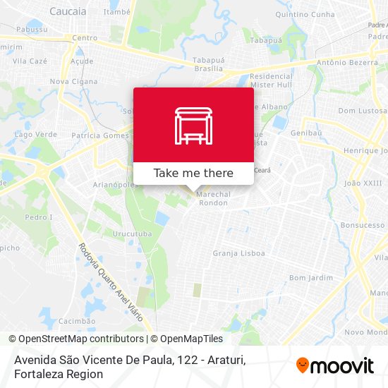 Avenida São Vicente De Paula, 122 - Araturi map