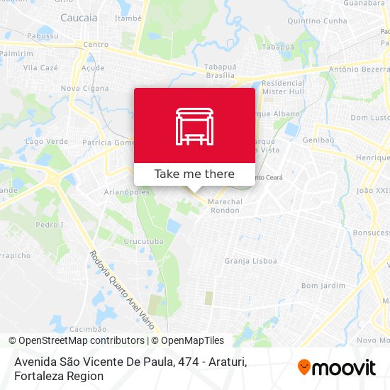 Avenida São Vicente De Paula, 474 - Araturi map