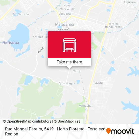 Rua Manoel Pereira, 5419 - Horto Florestal map