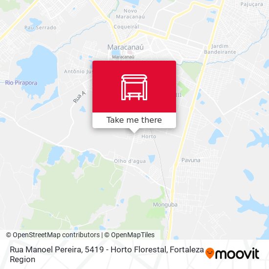 Rua Manoel Pereira, 5419 - Horto Florestal map