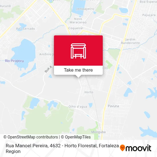 Rua Manoel Pereira, 4632 - Horto Florestal map