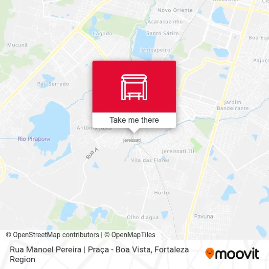 Rua Manoel Pereira | Praça - Boa Vista map