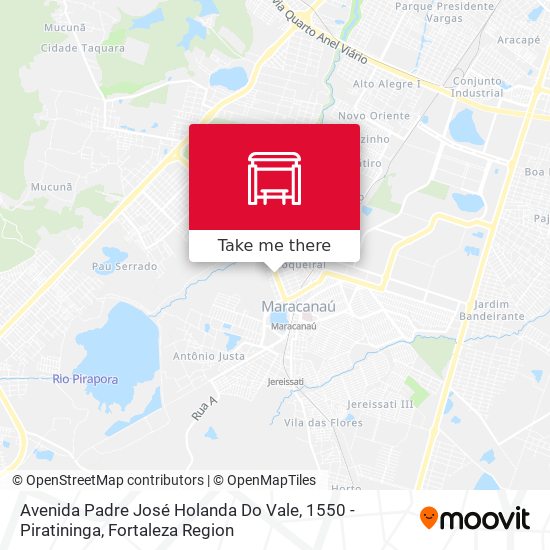 Avenida Padre José Holanda Do Vale, 1550 - Piratininga map