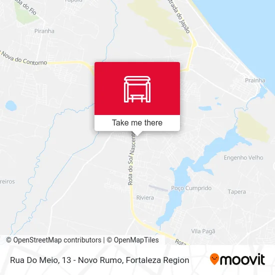 Rua Do Meio, 13 - Novo Rumo map