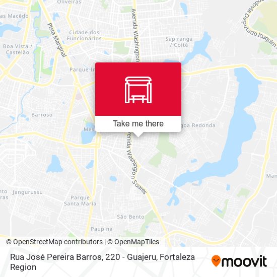 Mapa Rua José Pereira Barros, 220 - Guajeru