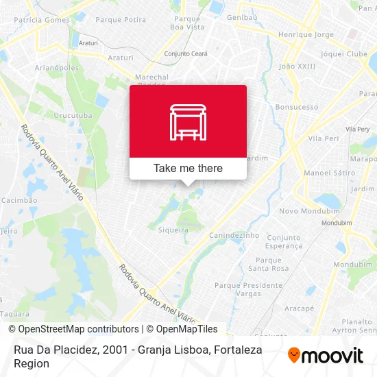 Rua Da Placidez, 2001 - Granja Lisboa map