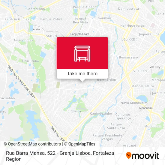 Rua Barra Mansa, 522 - Granja Lisboa map