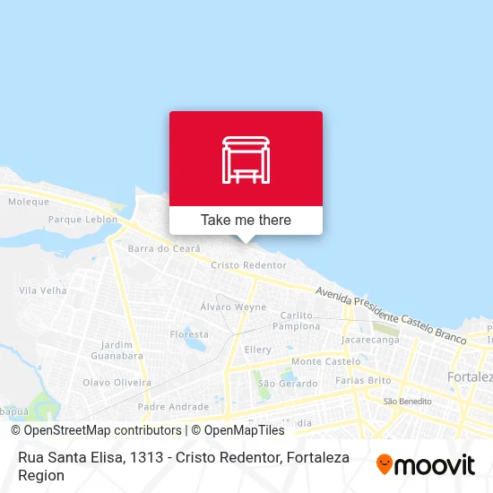 Rua Santa Elisa, 1313 - Cristo Redentor map