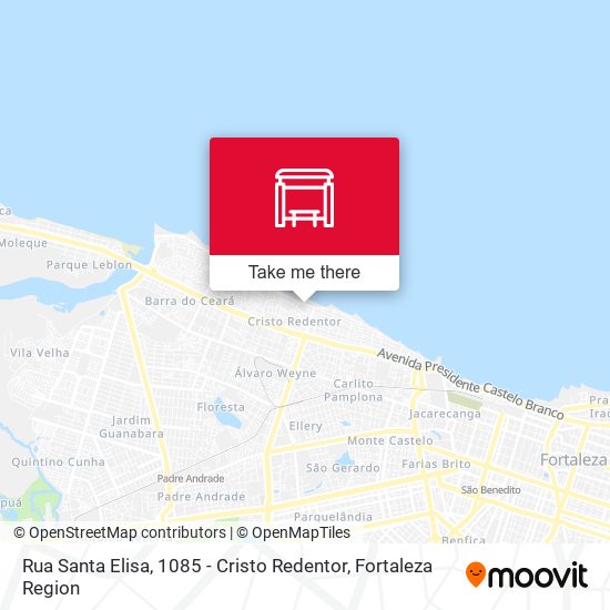Rua Santa Elisa, 1085 - Cristo Redentor map