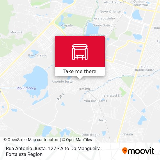 Rua Antônio Justa, 127 - Alto Da Mangueira map