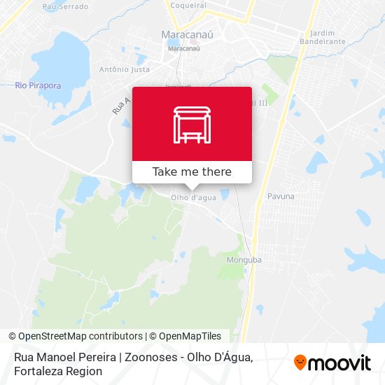 Rua Manoel Pereira | Zoonoses - Olho D'Água map