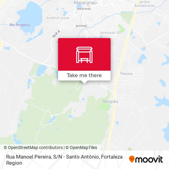 Rua Manoel Pereira, S / N - Santo Antônio map