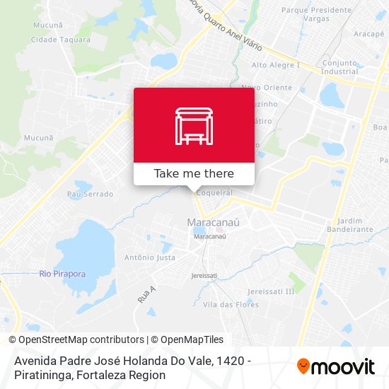 Avenida Padre José Holanda Do Vale, 1420 - Piratininga map