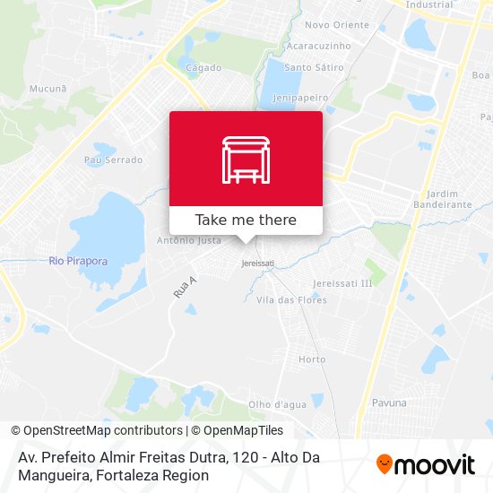 Av. Prefeito Almir Freitas Dutra, 120 - Alto Da Mangueira map