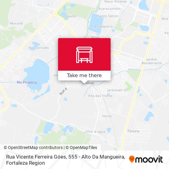 Rua Vicente Ferreira Góes, 555 - Alto Da Mangueira map