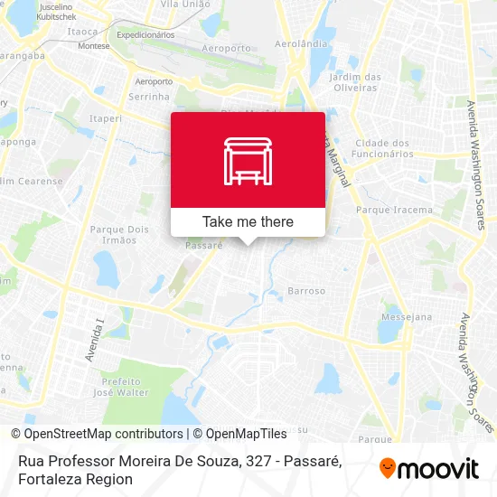 Rua Professor Moreira De Souza, 327 - Passaré map