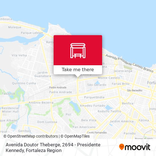 Mapa Avenida Doutor Theberge, 2694 - Presidente Kennedy