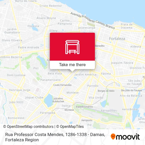 Rua Professor Costa Mendes, 1286-1338 - Damas map