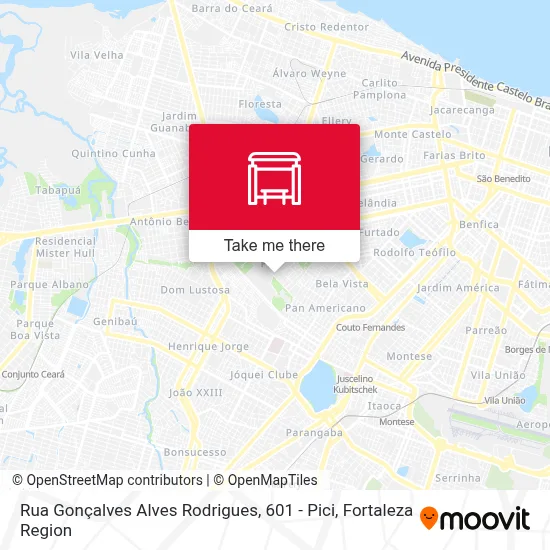 Rua Gonçalves Alves Rodrigues, 601 - Pici map