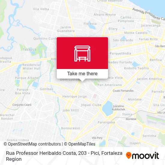 Rua Professor Heribaldo Costa, 203 - Pici map