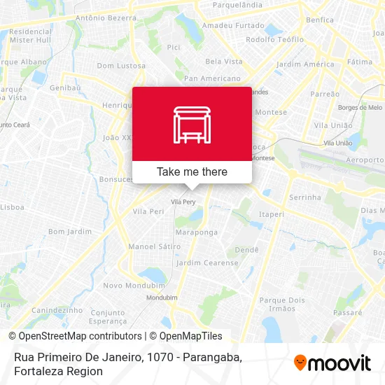 Rua Primeiro De Janeiro, 1070 - Parangaba map