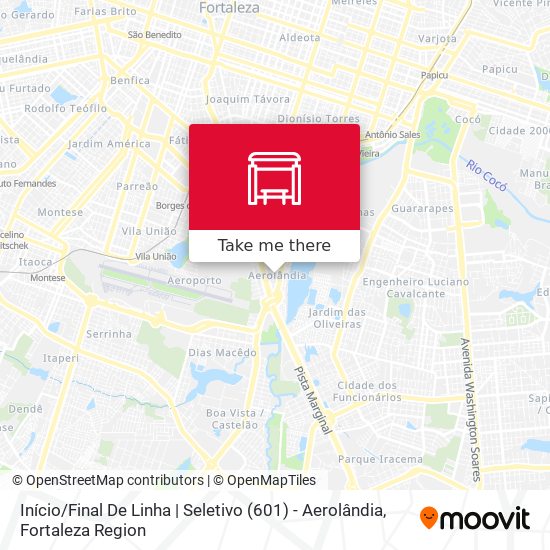 Início / Final De Linha | Seletivo (601) - Aerolândia map