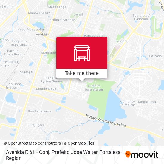 Avenida F, 61 - Conj. Prefeito José Walter map