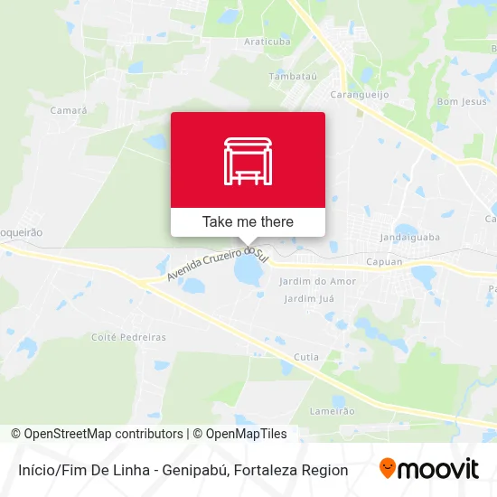 Início/Fim De Linha - Genipabú map