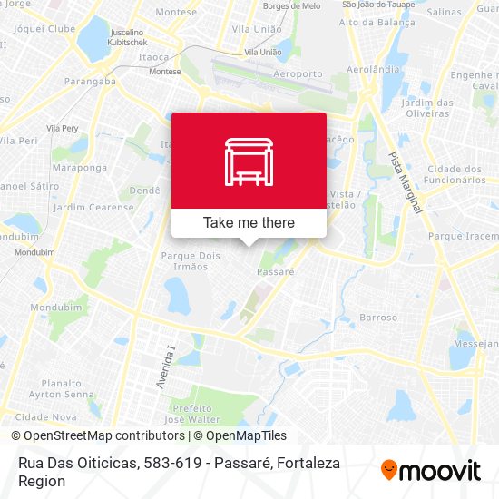 Rua Das Oiticicas, 583-619 - Passaré map
