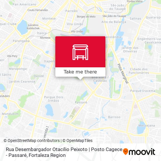 Rua Desembargador Otacílio Peixoto | Posto Cagece - Passaré map