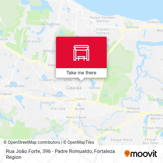 Rua João Forte, 396 - Padre Romualdo map