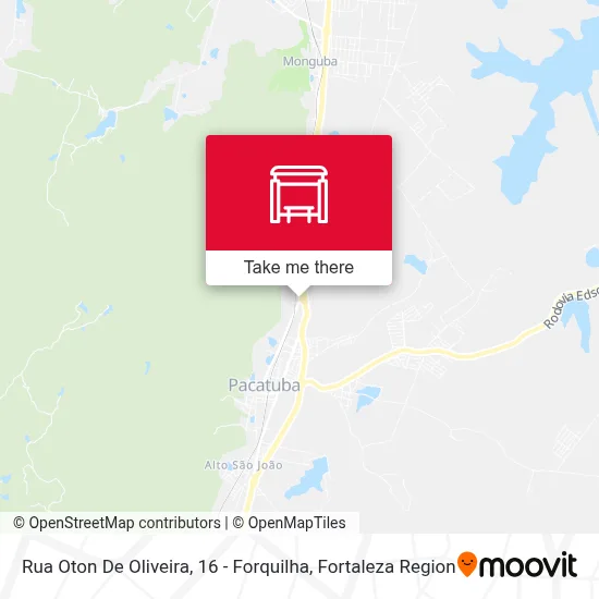 Rua Oton De Oliveira, 16 - Forquilha map