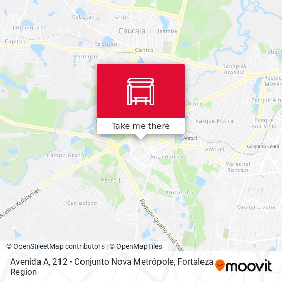 Avenida A, 212 - Conjunto Nova Metrópole map