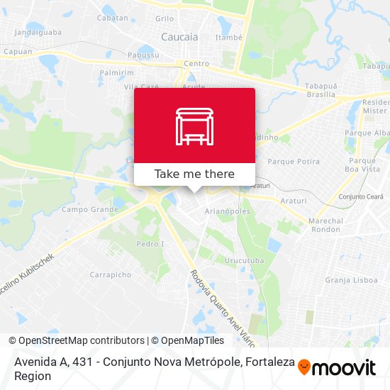 Avenida A, 431 - Conjunto Nova Metrópole map