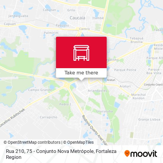 Rua 210, 75  - Conjunto Nova Metrópole map