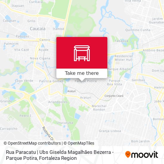 Rua Paracatu | Ubs Giselda Magalhães Bezerra - Parque Potira map