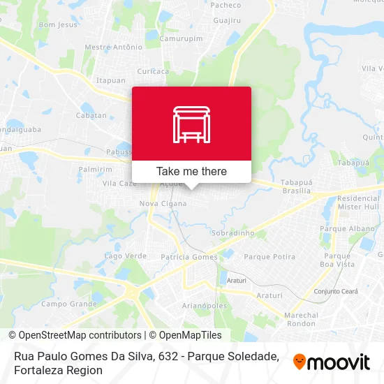 Rua Paulo Gomes Da Silva, 632 - Parque Soledade map