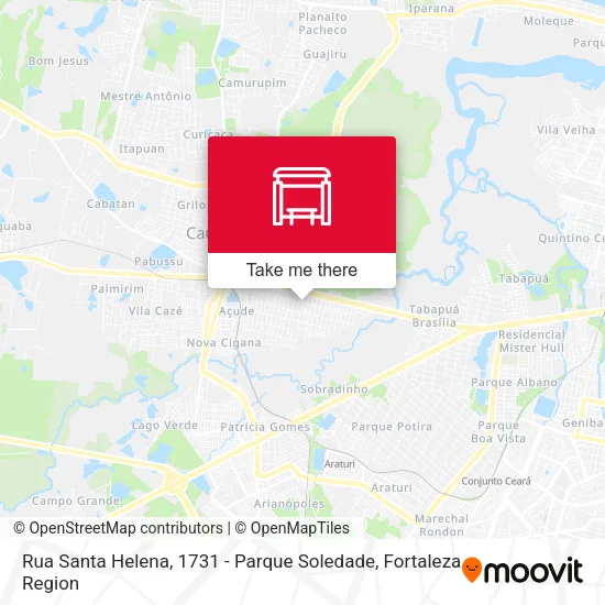 Rua Santa Helena, 1731 - Parque Soledade map