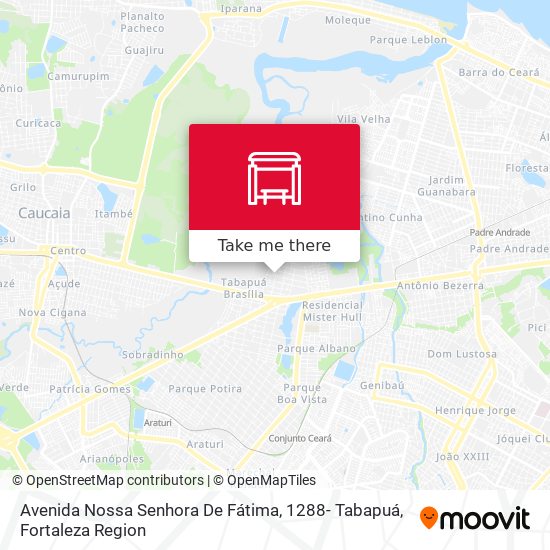 Avenida Nossa Senhora De Fátima, 1288- Tabapuá map