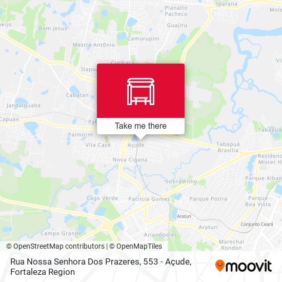Rua Nossa Senhora Dos Prazeres, 553 - Açude map