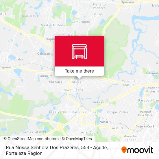 Rua Nossa Senhora Dos Prazeres, 553 - Açude map