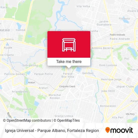 Igreja Universal - Parque Albano map