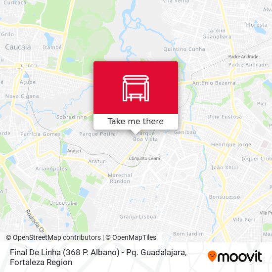 Final De Linha (368 P. Albano) - Pq. Guadalajara map
