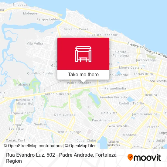 Rua Evandro Luz, 502 - Padre Andrade map