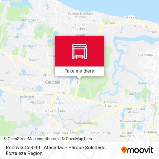 Rodovia Ce-090 | Atacadão - Parque Soledade map