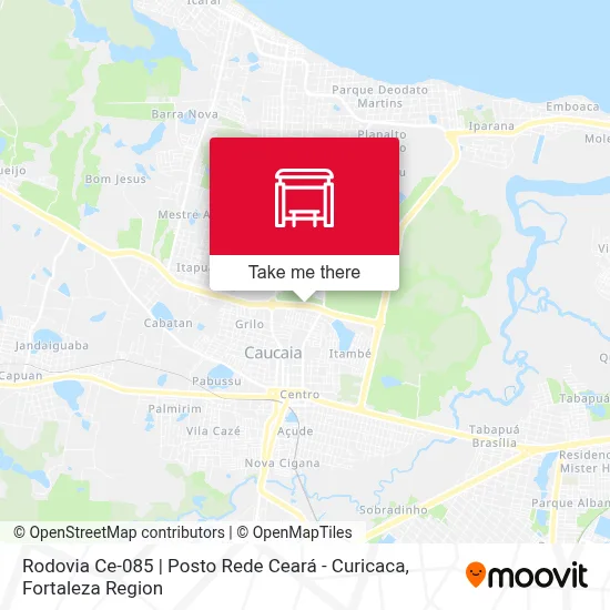 Rodovia Ce-085 | Posto Rede Ceará - Curicaca map