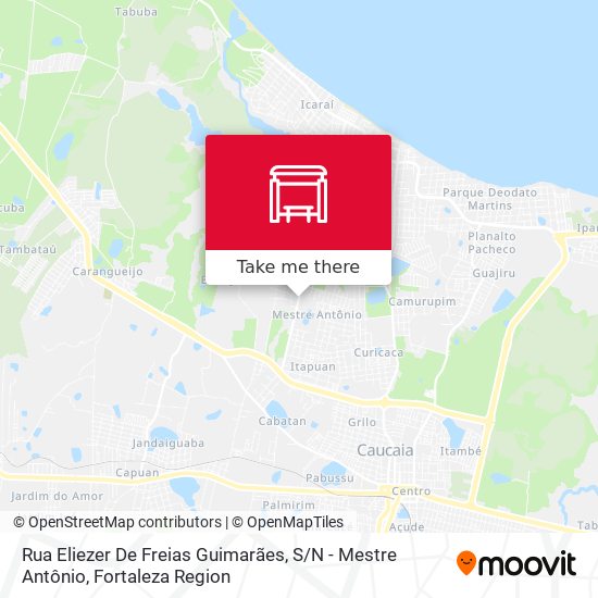Rua Eliezer De Freias Guimarães, S / N - Mestre Antônio map