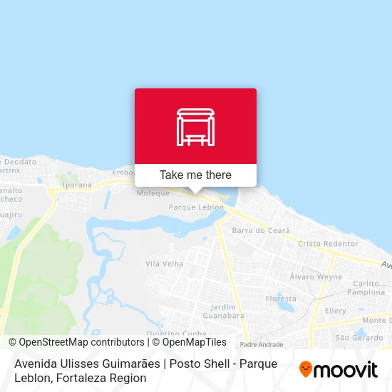 Avenida Ulisses Guimarães | Posto Shell - Parque Leblon map