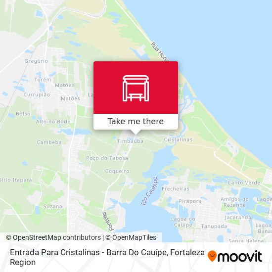 Entrada Para Cristalinas - Barra Do Cauípe map
